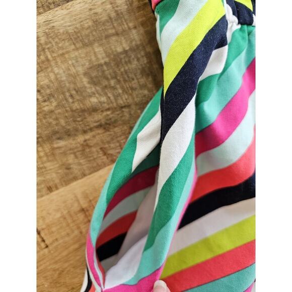 Crown & Ivy Women's Size 4 Sleeveless Pink Green Chevron Print Dress EUC Pockets - Picture 7 of 7